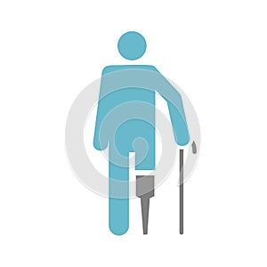 Disability icon on white background for graphic and web design, Modern simple vector sign. Internet concept. Trendy symbol for