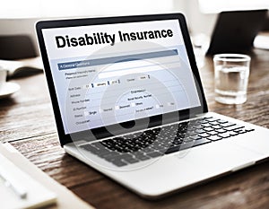 Disability Insurance Claim Form Document Concept