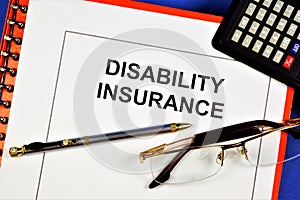 Disability insurance-payment, compensation for damage to the insured in order to compensate for lost income in cases where the photo