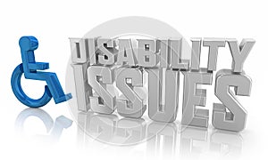 Disability Issues Handicapped Disabled Legal Equality Access 3d Illustration