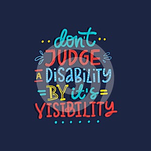 Disability Lettering Quote