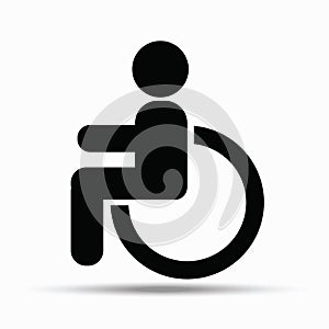 Disability sign on white background