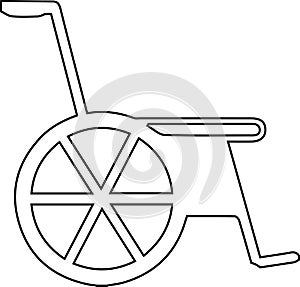 Disable, disabled, wheelchair icon. Outline vector