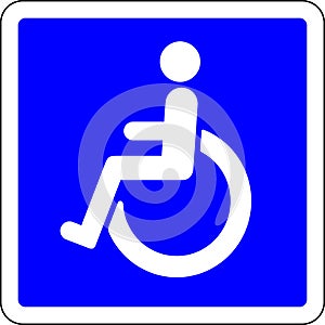 Disable people allowed blue sign