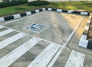 Disable people sign at parking lot