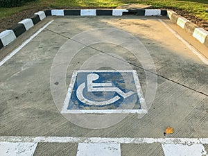 Disable people parking at parking lot