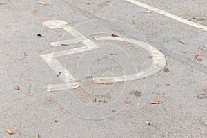 Disable people sign at parking lot