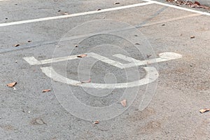 Disable people sign at parking lot