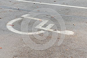 Disable people sign at parking lot