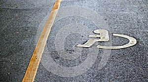 Disable sign on the road