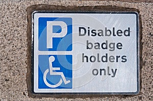 Disabled badge holders only