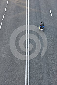 Disabled bike riders on the street. Urban mobility. Sport