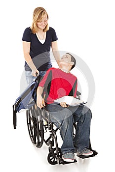 Invalidní chlapec a přítel 