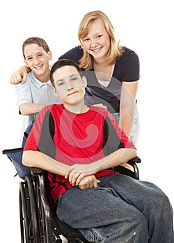 Disabled Boy and Siblings