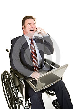 Disabled Businessman - Pleasant Chat