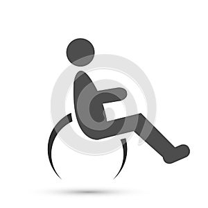 Disabled care logo  health clinic home icon logo