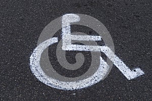 Disabled carpark sign