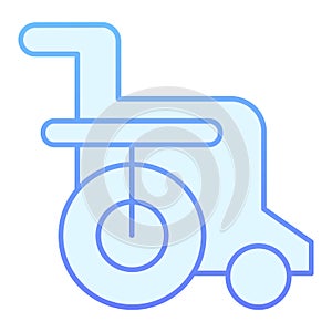 Disabled chair flat icon. Wheelchair blue icons in trendy flat style. Handicapped gradient style design, designed for
