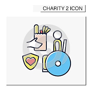 Disabled charities color icon photo