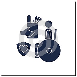 Disabled charities glyph icon photo