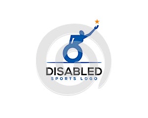 Disabled disability sport achievement logo 2