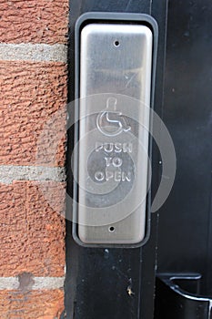 Disabled door access button 