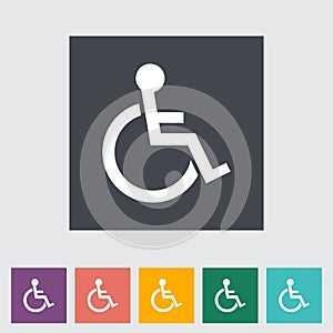 Disabled flat single icon.