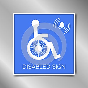 Disabled flat single icon. Vector illustration. Flat