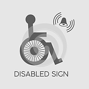 Disabled flat single icon. Vector illustration. Flat