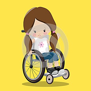 DISABLED GIRL BROWN TIE DOWN 02