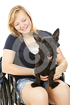 Disabled Girl and Canine Friend