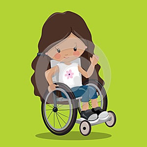 DISABLED GIRL RIGHT CURL YELLOWGREEN 06