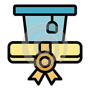 Disabled graduation icon vector flat