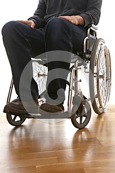Disabled guy in a wheelchair