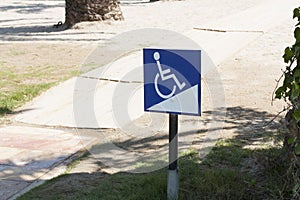 Disabled Handicap Handicapped Symbol Concept. Disability Insurance photo