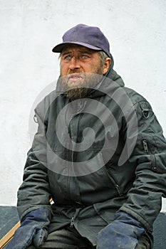 Disabled homeless man