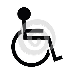 Disabled icon, black and white