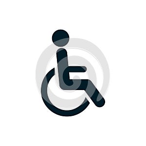 Disabled logo icon handicap sign vector photo
