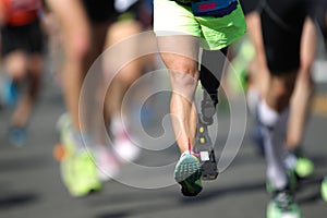 Disabled Marathon Runner