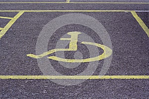 Disabled parking bay