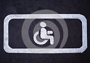 Disabled parking marking background