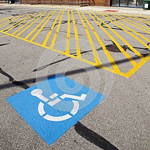 Disabled parking sign