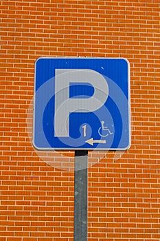 Disabled parking signage.