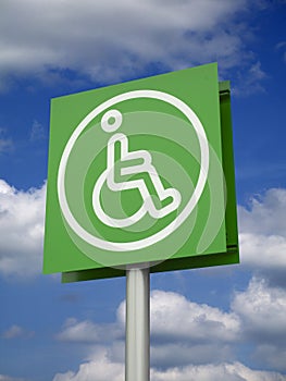Disabled parking space sign