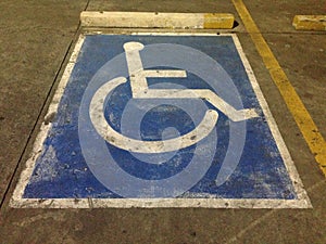 Disabled parking symbol, parking symbol