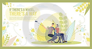 Disabled People Optimistic Life Position Vector