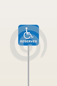 Disabled people road sign