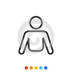 Disabled person icon, Amputated leg icon, Vector