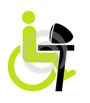 Disabled person on wheel chair