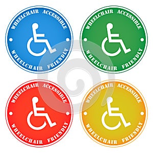 Disabled person wheelchair accessibility sign